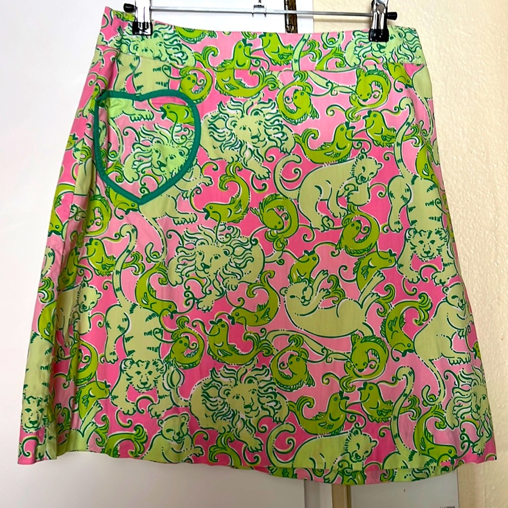 Lilly Pulitzer animal print cotton skirt